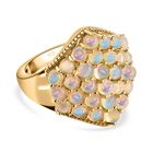 AA Natürlicher, äthiopischer Welo Opal Ring, 925 Silber Gelbgold Vermeil, (Größe 17.00) ca. 2.49 ct