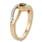 Natürlicher Chromdiopsid und Zirkon Ring 925 Silber vergoldet  ca. 0,53 ct image number 4