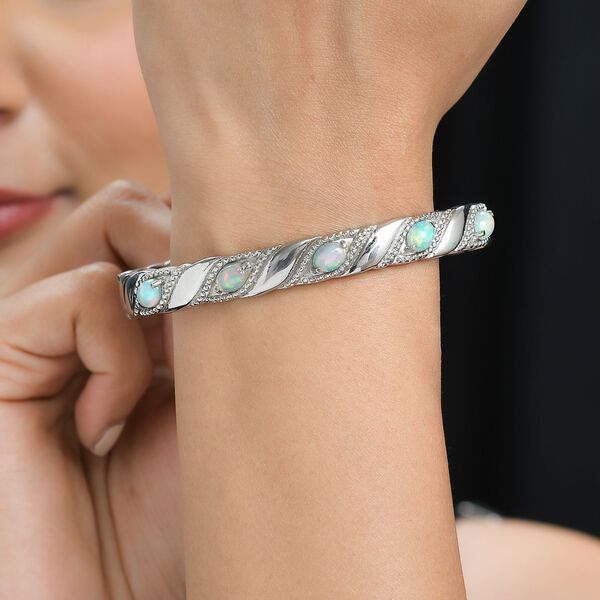 Natürlicher, äthiopischer Welo Opal-Armreif, 19cm - 2,95 ct. image number 3