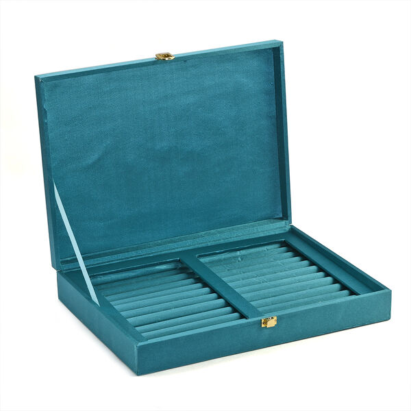 Schmuckbox bestickt mit Perlen und Pailletten, Türkis image number 10