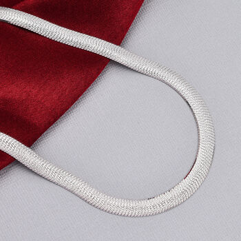 Chunky Choker flache Fischgr&auml;tenkette in Silber