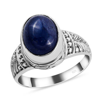 Royal Bali Kollektion - Tansanit Ring, 925 Silber (Gr&ouml;&szlig;e 17.00) ca. 5,20 ct