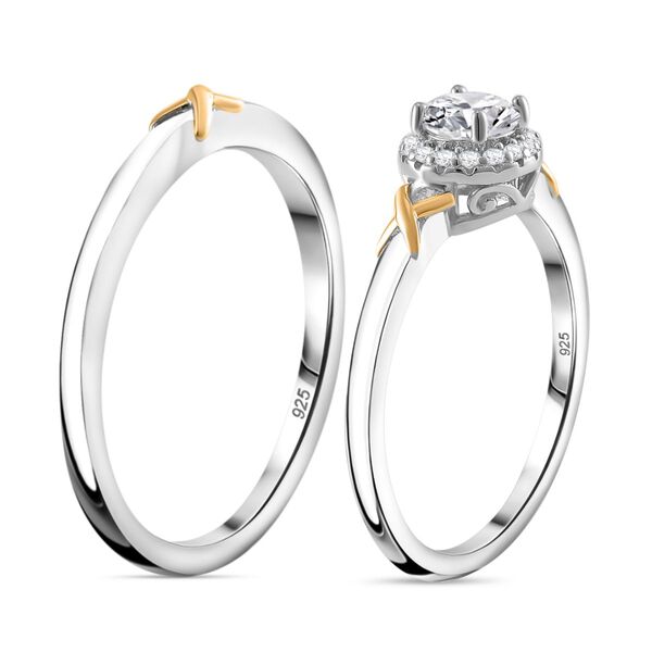 Moissanit Ringset, ca. 0,56 ct. image number 4