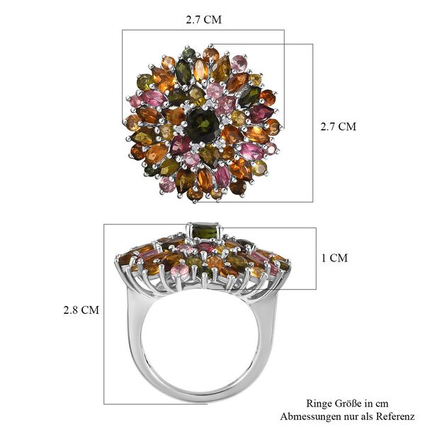 AA mehrfarbiger Turmalin Ring, ca. 6,04 ct. image number 6