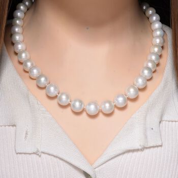 AA wei&szlig;e Edison (11-13mm) Perle Halskette, 50cm