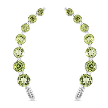Peridot-Ohrringe, 925 Silber platiniert ca. 2.70 ct