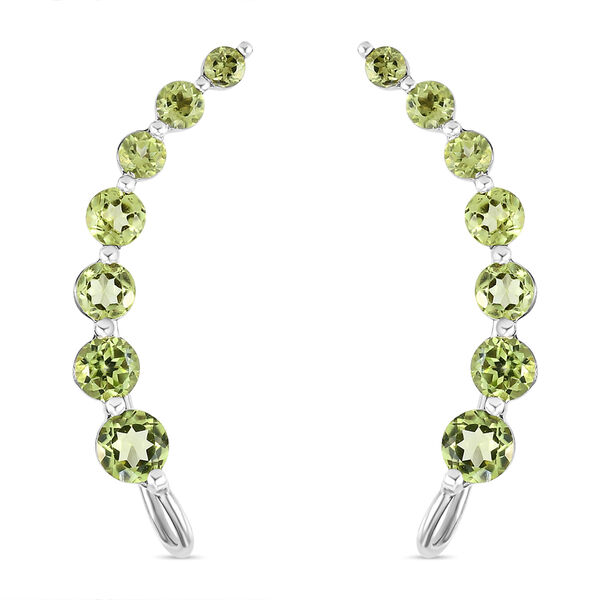 Peridot-Ohrringe in Silber, 2,70 ct.