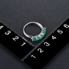 AAA Kagem Sambia Smaragd und Zirkon 5 Stein Ring 925 Silber rhodiniert  ca. 1,26 ct image number 2