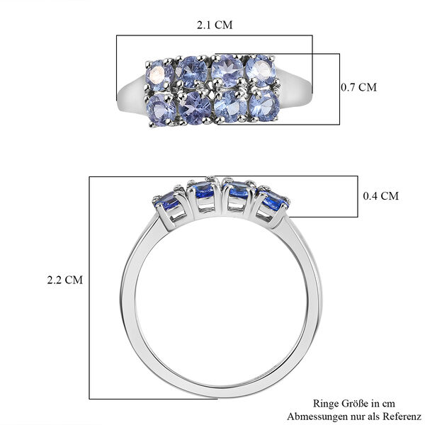 Tansanit-Ring, 925 Silber platiniert  ca. 0,86 ct image number 7