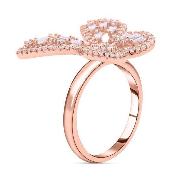 Wei&szlig;er Zirkonia-Ring, (Gr&ouml;&szlig;e 20.00), ca. 1,56  ros&eacute;farben 1.56 ct image number 5
