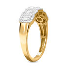 Weißer Diamant Ring, 925 Silber Gelbgold Vermeil (Größe 19.00) ca. 0.50 ct image number 3