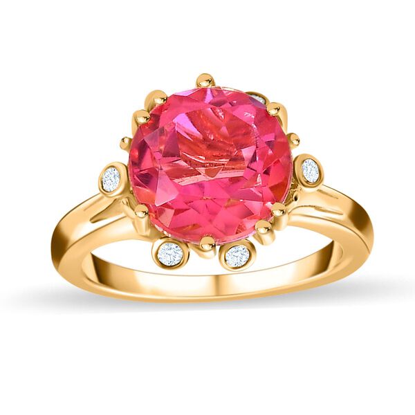 Sunset Triplett Quarz und Zirkon Ring- 4,83 ct. image number 4