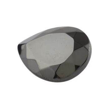 2er-Set AAAA Shungit ungefasste Edelsteine, Tropfen- und Facettenschliff - 6,75 ct.