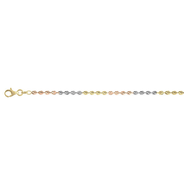 CHICCO C0032 3CR 925 Silber Tricolor Halskette ca. 45 cm + 5 cm Extender,  ca. 12,86g