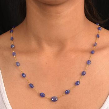 AA Tansanit Halskette, 60cm - 45 ct.