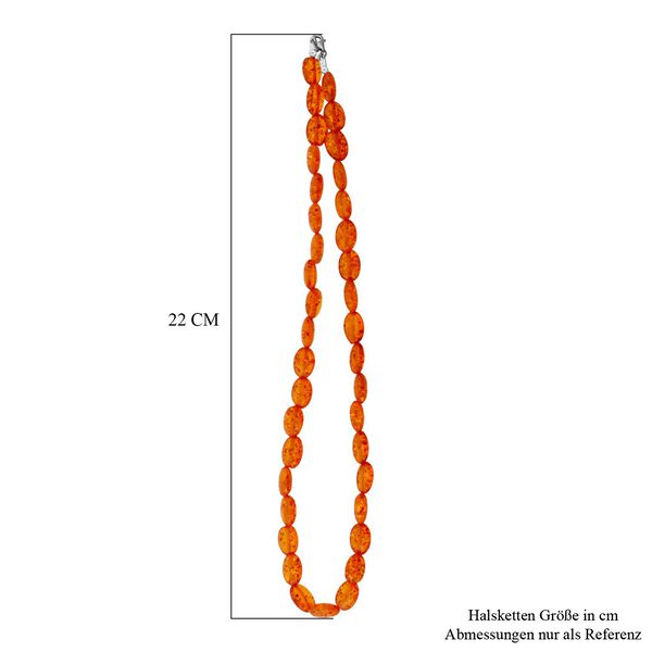 Synthetische Bernstein Halskette, 45 cm - 1 ct. image number 5