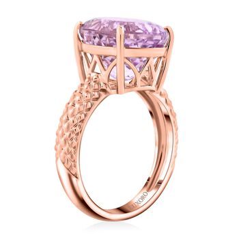 LUXORO zertifiziert und gepr&uuml;ft AAA Martha Rocha Kunzit Ring in 417 Ros&eacute;gold - 10,65 ct.