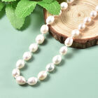 Weiße Süßwasserzucht Perle Halskette ca. 45 cm 925 Silber rhodiniert image number 1