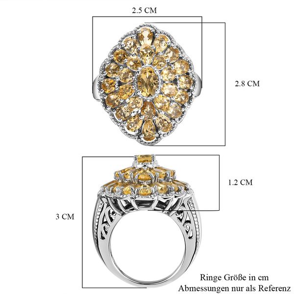 Citrin-Ring 925 Silber platiniert  ca. 5,07 ct image number 7