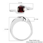 Roter Granat Bypass Ring 925 Silber  ca. 1,15 ct image number 6