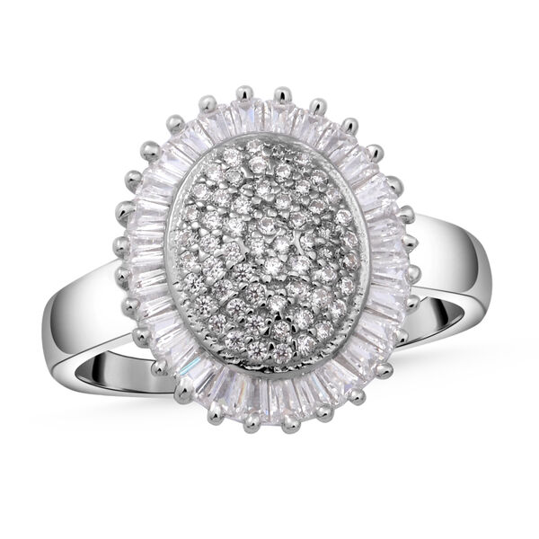 Lustro Stella - wei&szlig;er Zirkonia-Ring, 925 Silber rhodiniert  ca. 2,42 ct