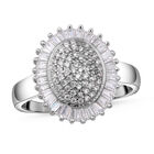 Lustro Stella - weißer Zirkonia Ring, 925 Silber rhodiniert (Größe 16.00) ca. 2,42 ct