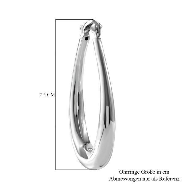 Elektroform schlichte Creolen image number 3