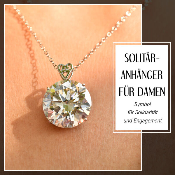 Moissanit Anhänger mit 60cm Kette - 32,34 ct. image number 2