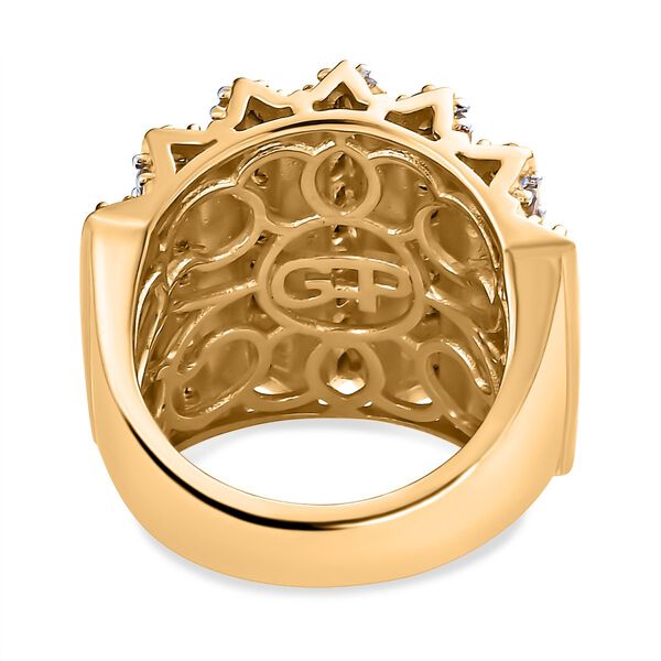 GP Art D&eacute;co Kollektion - Zirkon, roter Granat und blauer Saphir-Ring - 4,82 ct. image number 6