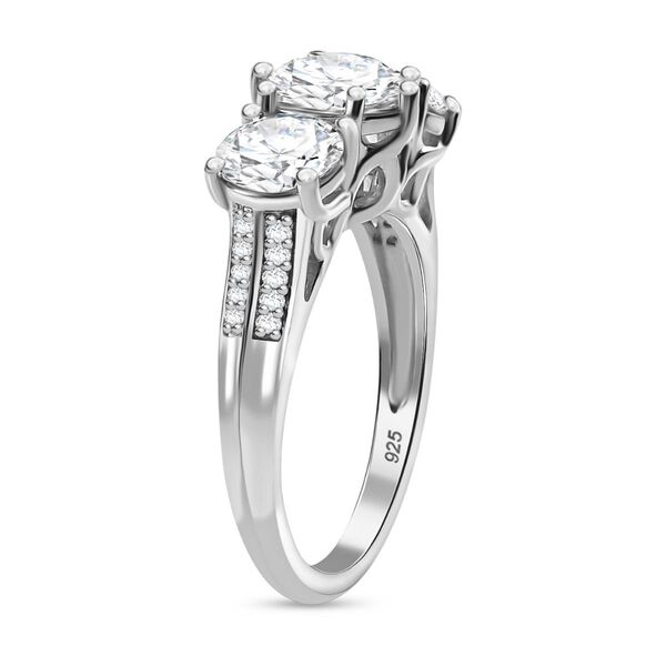 Moissanit Schmuckset, 925 Silber rhodiniert - 7,43 ct. image number 5