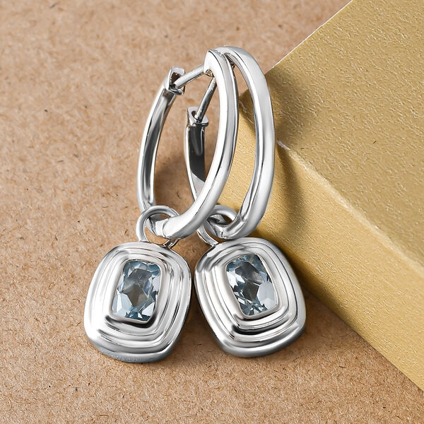 Espirito Santo Aquamarin-Ohrringe, 925 Silber platiniert ca. 1,00 ct image number 2