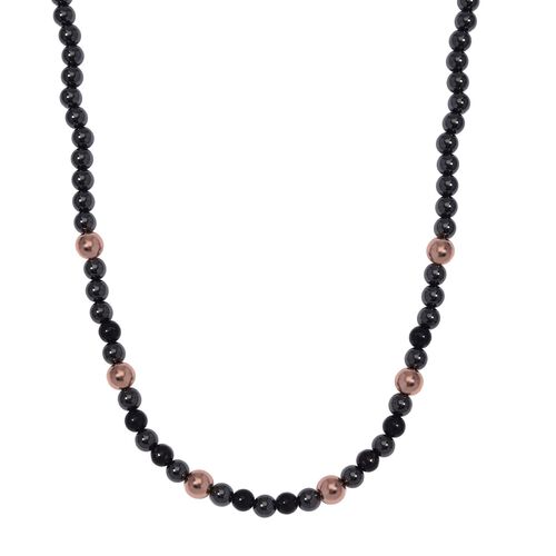 8mm Hämatit und Shungit Halskette, 50cm - 292,65 ct. image number 0