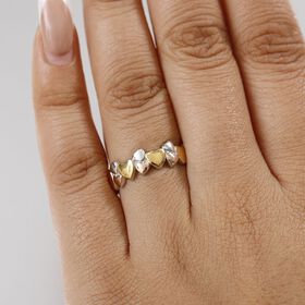 Dreifarbiger Herz-Bandring