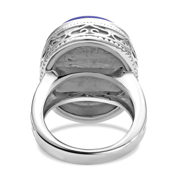 Lapislazuli Ring, Edelstahl (Größe 16.00) ca. 25,00 ct image number 6
