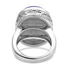 Lapislazuli Ring, Edelstahl (Größe 16.00) ca. 25,00 ct image number 5