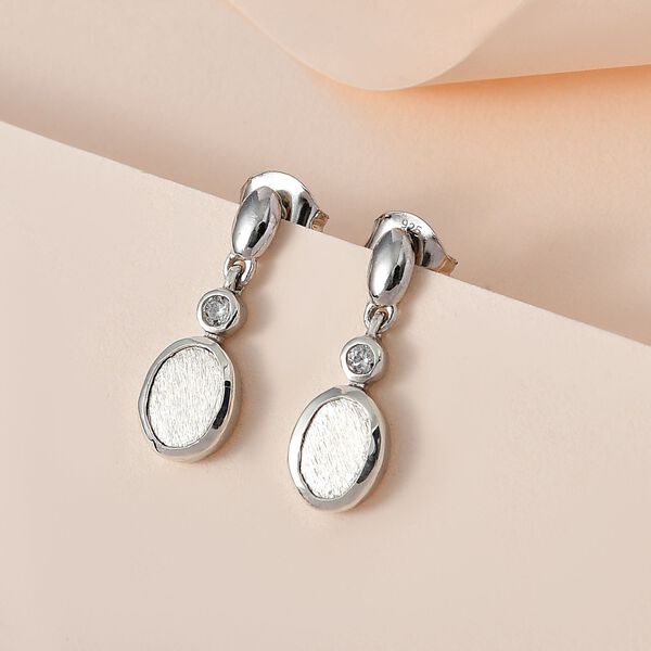 Meteorit und Zirkon Ohrringe - 5,70 ct. image number 2