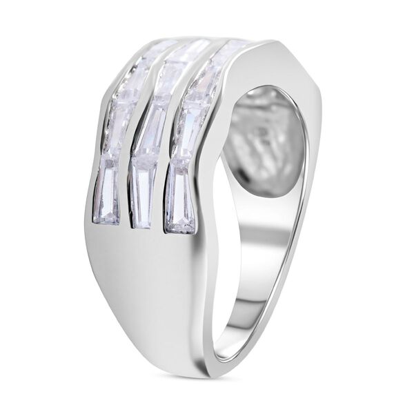 Lustro Stella - Wei&szlig;er Zirkonia Ring, 925 Silber platiniert, ca. 5.40 ct image number 4