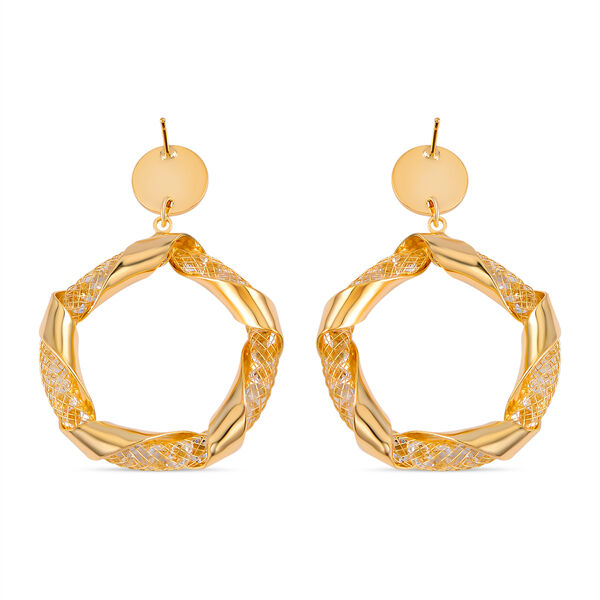 Wei&szlig;er Kristall Ohrringe Reines Messing image number 5