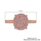 Rosa Diamant Halo-Cluster-Ring in Roségold image number 5