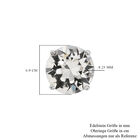 LUSTRO STELLA - österreichische, weiße Kristall-Ohrstecker, 925 Silber platiniert ca. 3,20 ct image number 2