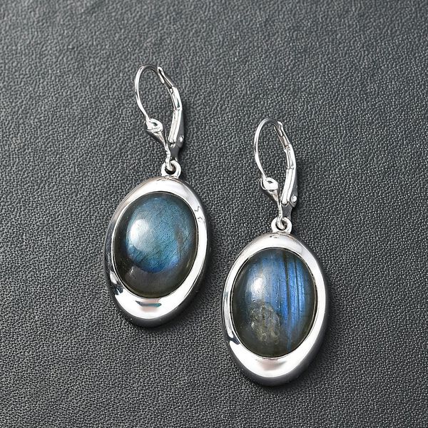 AAA Labradorit Ohrringe 925 Silber rhodiniert ca. 19.61 ct image number 3