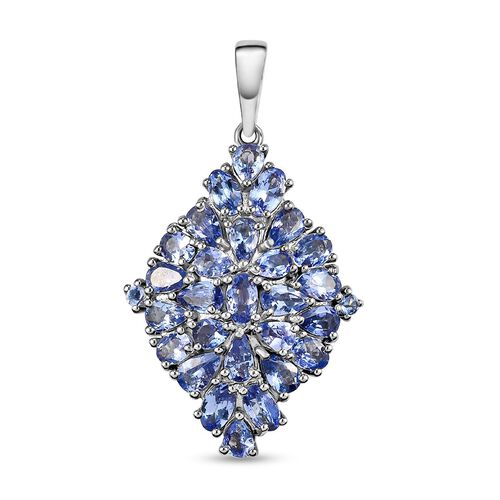 Tansanit Cluster Anhänger in Silber, 4,79 ct. image number 0