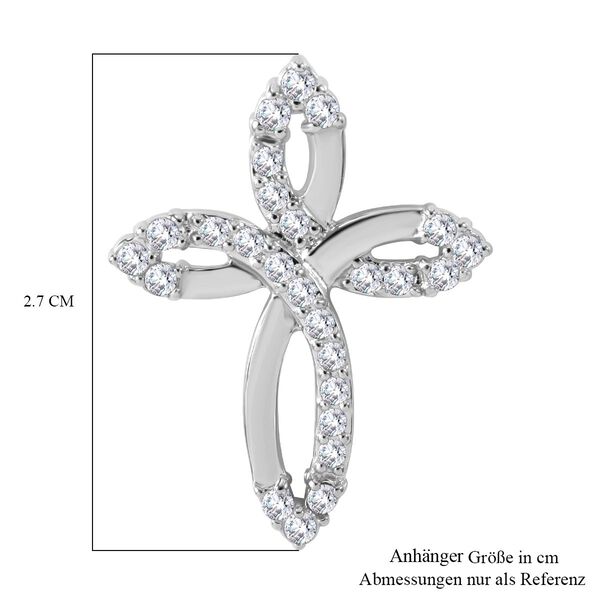 LUSTRO STELLA - Wei&szlig;er Zirkonia Anh&auml;nger, 925 Silber rhodiniert image number 6