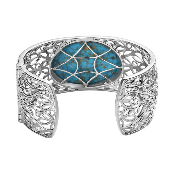 Blauer Türkis-Armreif, 19cm - 59,55 ct. image number 5