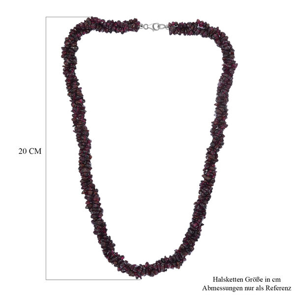 Rote Granat Halskette, 50 cm - 370 ct. image number 5