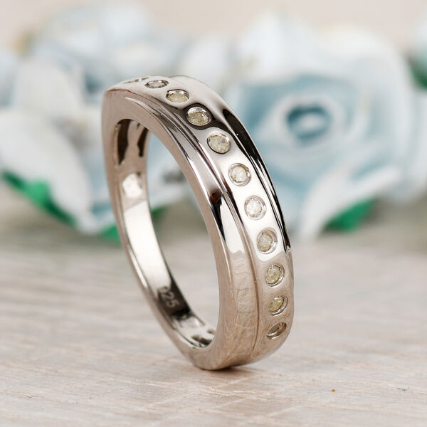 Weißer Diamant P Ringe 925 Silber ca. 0,20 ct. image number 2