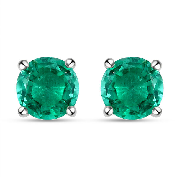 Smaragd-Triplett-Quarz Ohrringe, 925 Silber platiniert ca. 4,74 ct