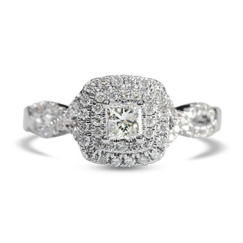 New York Kollektion - Diamant-Ring, P1 G-H, 585 Wei&szlig;gold (Gr&ouml;&szlig;e 18.00) ca. 0.75 ct