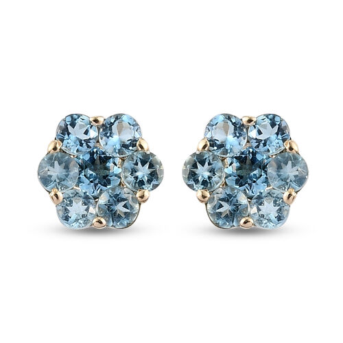 AA Santamaria Aquamarin-Ohrstecker, 375 Gelbgold ca. 0.56 ct image number 0