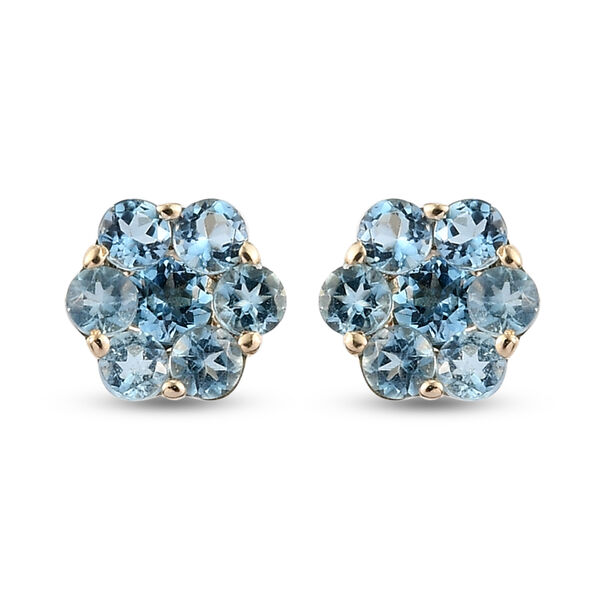 AA Santamaria Aquamarin-Ohrstecker, 375 Gelbgold ca. 0.56 ct image number 0
